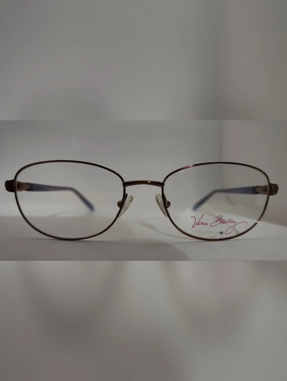 Vera Bradley Penelope. Oval Metal Eyeglasses in African Violet.